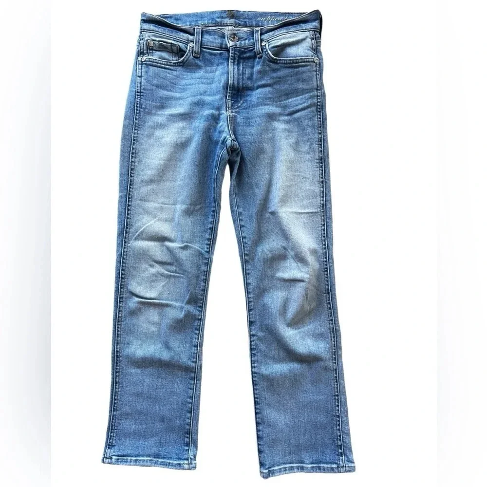 Seven for all mankind cropped bootcut jeans size 25 in great condition - Picture 4 of 7